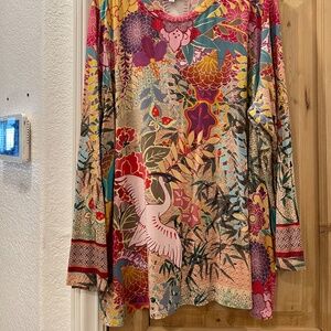 Johnny Was 3x tunic top in vibrant colors